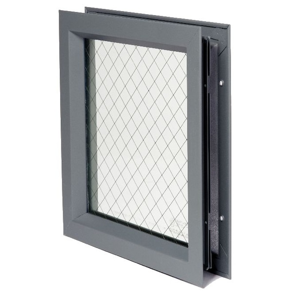 12" x 12" Low Profile Self Attaching Lite Kit with Wired Glass and 1/8" Glazing Tape